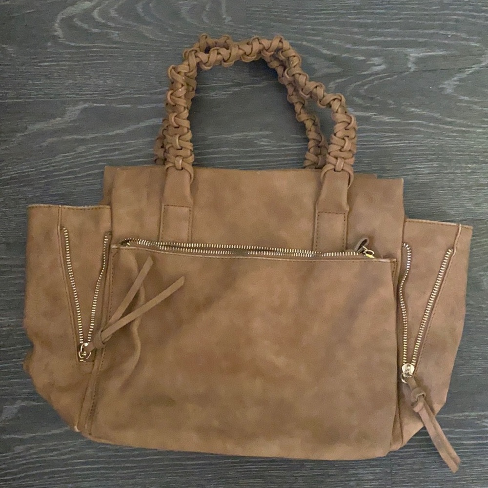 Violet ray brown satchel